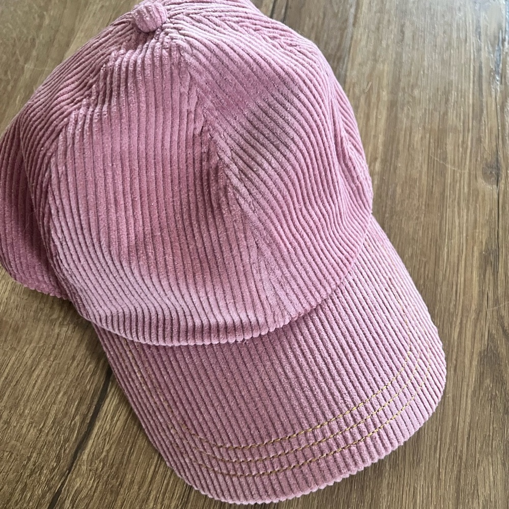 Pink Corduroy Baseball Cap